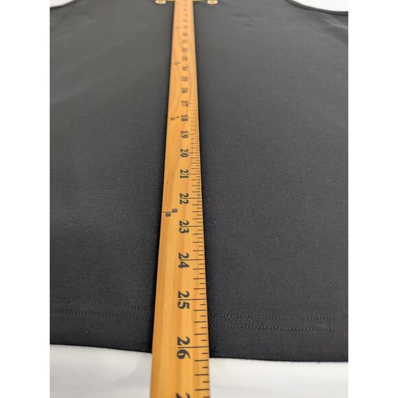 Quacker Factory Womens 3X Tank Top Black Gold Trim Rhinestone Grommet‎ Stretch - Picture 6 of 6